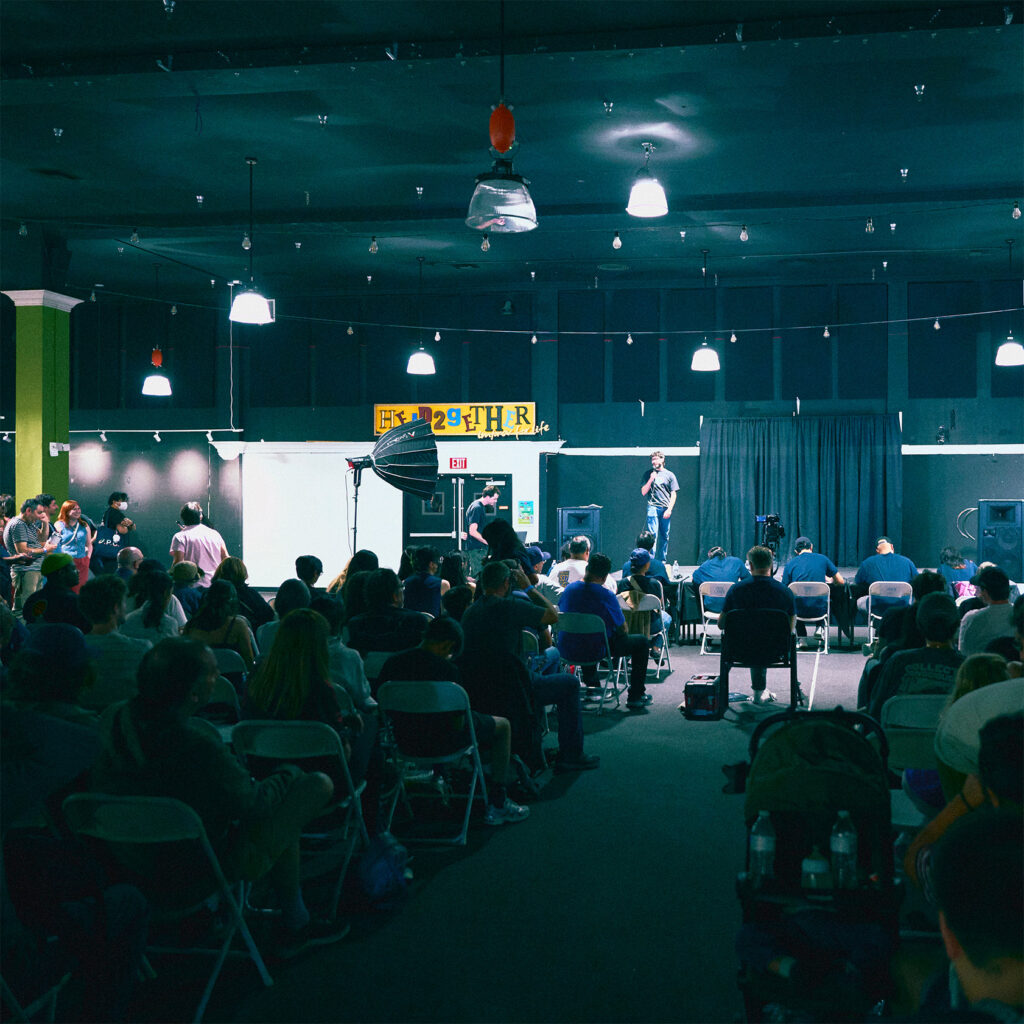 Venue with Audience and Announcer